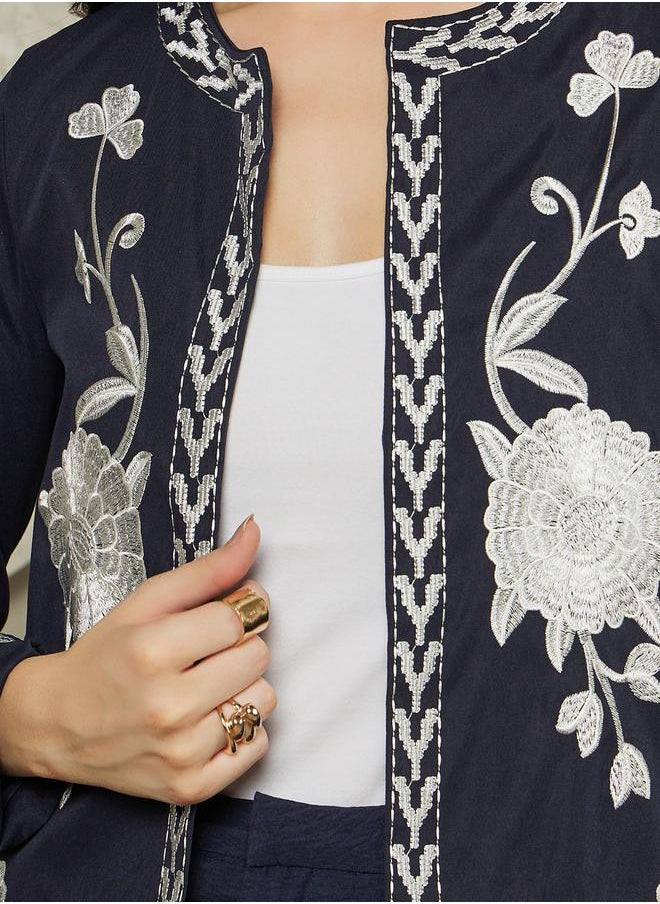 Embroidered Long Sleeve Jacket
