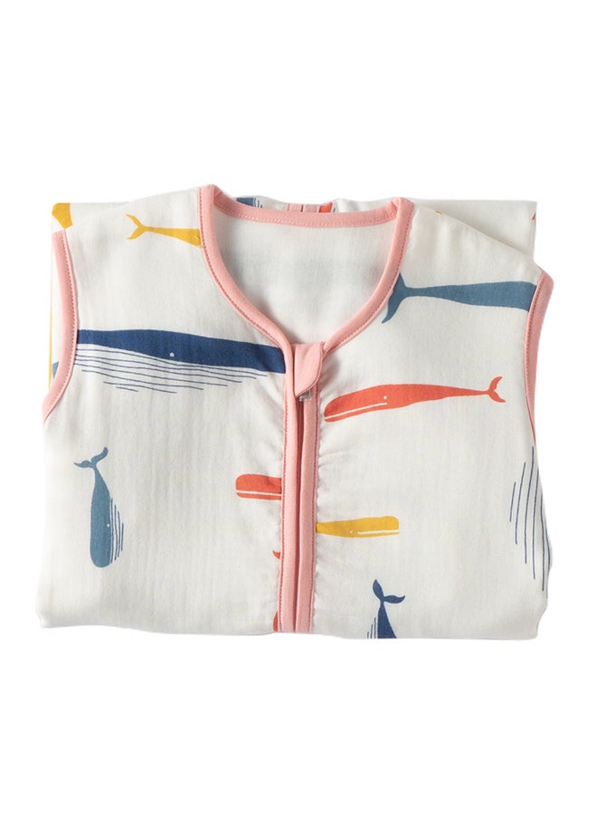 Babycare - Baby Wearable Cotton Sleeping Sack, Whale Design, 12–14 Months, Organic Cotton, BPA-Free, Non-Toxic, Breathable Fabric, Closure, Soft and Cozy, Lightweight, Gentle on Baby Skin, Safe for Sleeping, Easy to Wash, Durable, Ideal for Toddlers, Prevents Blanket Kicking