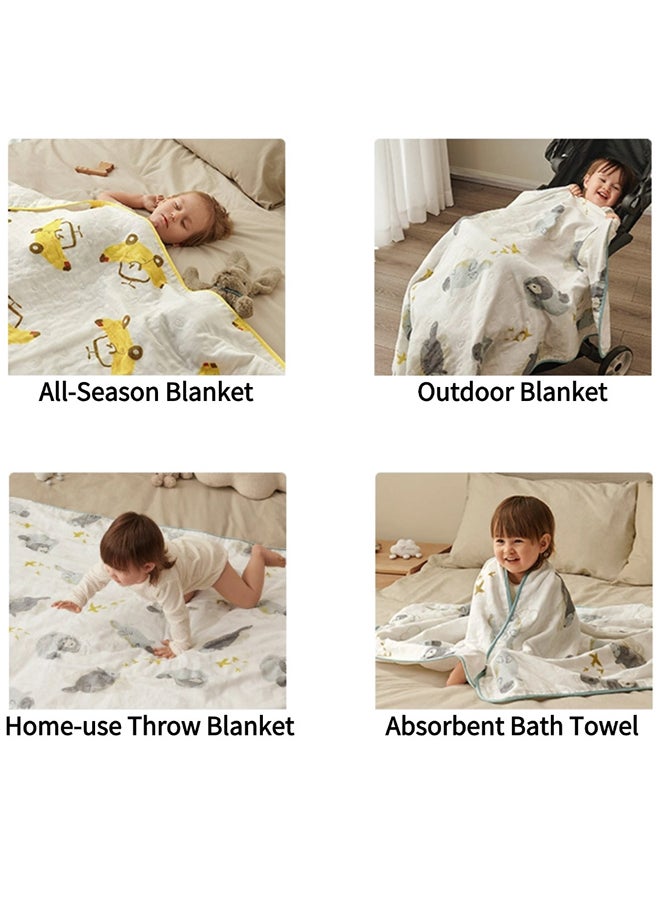 Babycare - Cotton Gauze Blanket, Andorran Otter Design, 200 x 230 cm, Soft Cotton, Lightweight, Breathable Fabric, Non-Toxic, Hypoallergenic, Gentle on Skin, Durable, Perfect for All Seasons, Easy to Wash, Ideal for Babies, Safe for Sensitive Skin, Cozy and Comfortable, Ideal for Home and Travel