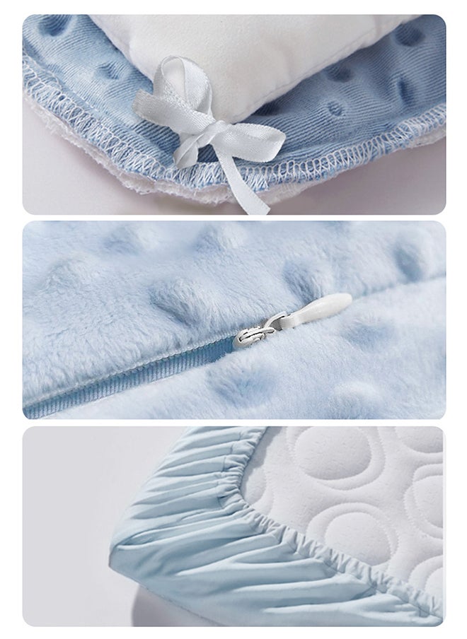 Babycare - Baby Bedding Set, Kesley Whale Blue, 4 Pcs (Quilt Cover 100×120 cm, Quilt Core 100×120 cm, Pillowcase 50×30 cm, Pillow Core 50×30 cm), Soft Cotton, BPA-Free, Non-Toxic, Hypoallergenic, Gentle on Baby Skin, Breathable Fabric, Easy to Wash, Lightweight, Durable, Cozy Sleep Comfort, Safe for Babies, Ideal for Cribs, Stylish Nursery Bedding
