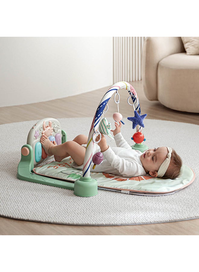 Babycare - Baby Kick and Play Baby Piano Activity Gym, Rabbit Design, BPA-Free, Non-Toxic, Soft Mat, Interactive Toys, Musical Piano, Tummy Time Support, Sensory Development, Removable Accessories, Easy to Clean, Safe for Newborns, Stimulates Motor Skills, Foldable, Durable, Ideal for Early Learning