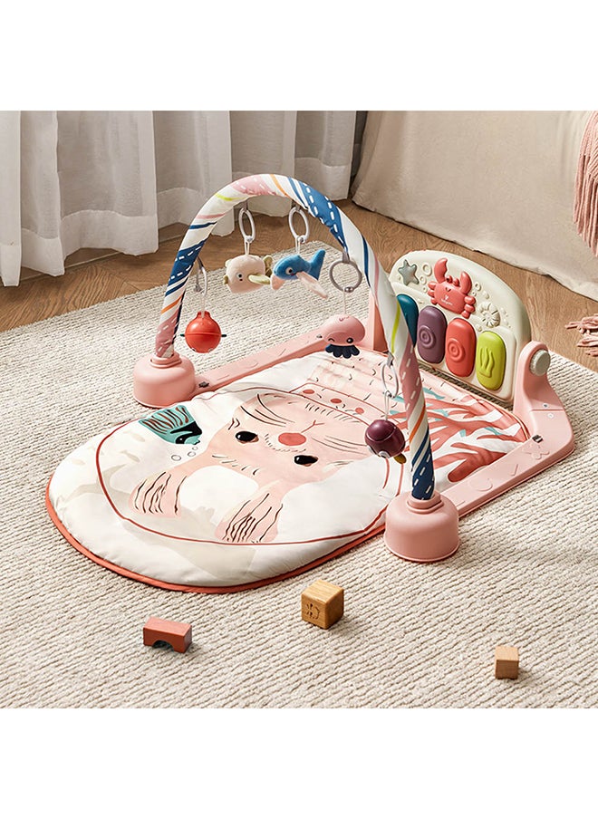 Babycare - Baby Kick and Play Baby Piano Activity Gym, Rabbit Design, BPA-Free, Non-Toxic, Soft Mat, Interactive Toys, Musical Piano, Tummy Time Support, Sensory Development, Removable Accessories, Easy to Clean, Safe for Newborns, Stimulates Motor Skills, Foldable, Durable, Ideal for Early Learning