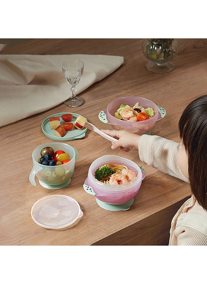 Suction Bowls Set Weir - Powder Pink