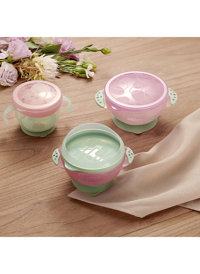 Suction Bowls Set Weir - Powder Pink