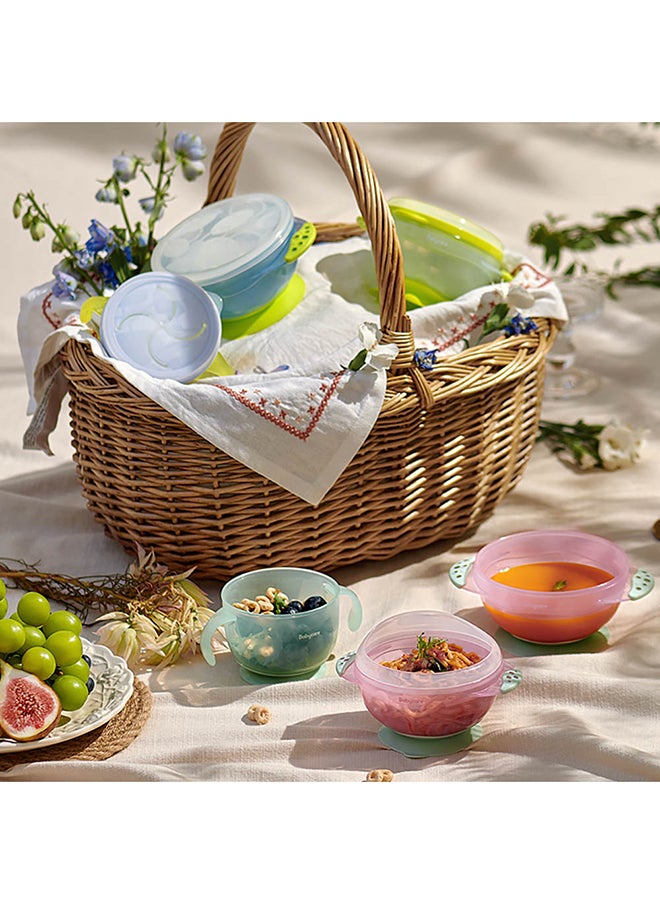 Suction Bowls Set Weir - Powder Pink
