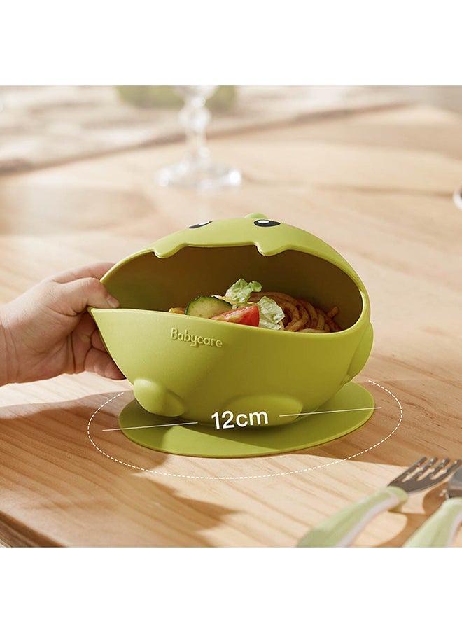 Babycare - Silicone Suction Bowl, Mustard Green, BPA-Free, Non-Slip Base, Safe for Babies, Microwave Safe, Easy to Clean, Non-Toxic, Durable Baby Bowl, Portable, Ideal for Toddlers and Infants