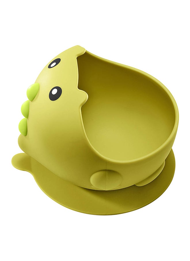 Silicone Suction Bowl - Mustard Green