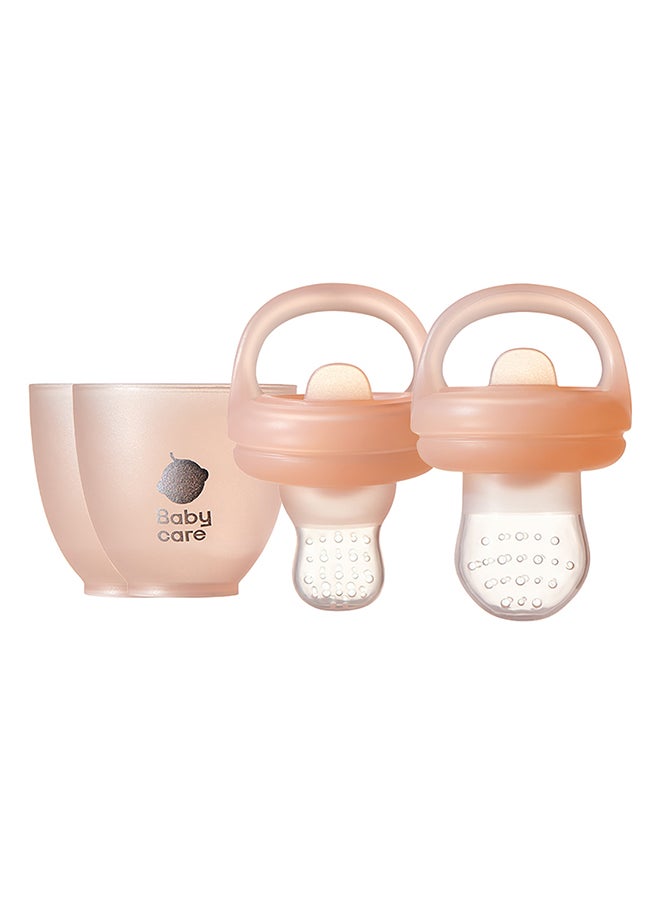 Silicone Food Feeder 2Pieces - Pearl Powder Pink