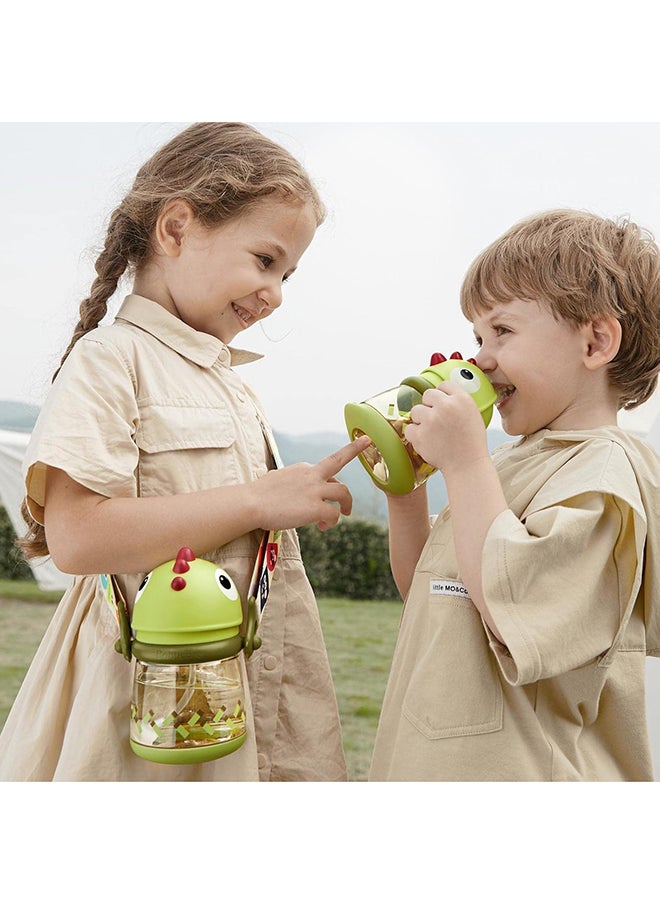 Babycare - T-Rex Toby Sippy Cup, Vogel Powder, 300 ml, BPA-Free, Leak-Proof, Non-Toxic, Easy Grip Handle, Safe for Toddlers, Spill-Proof Design, Durable, Portable, Ideal for Baby Feeding