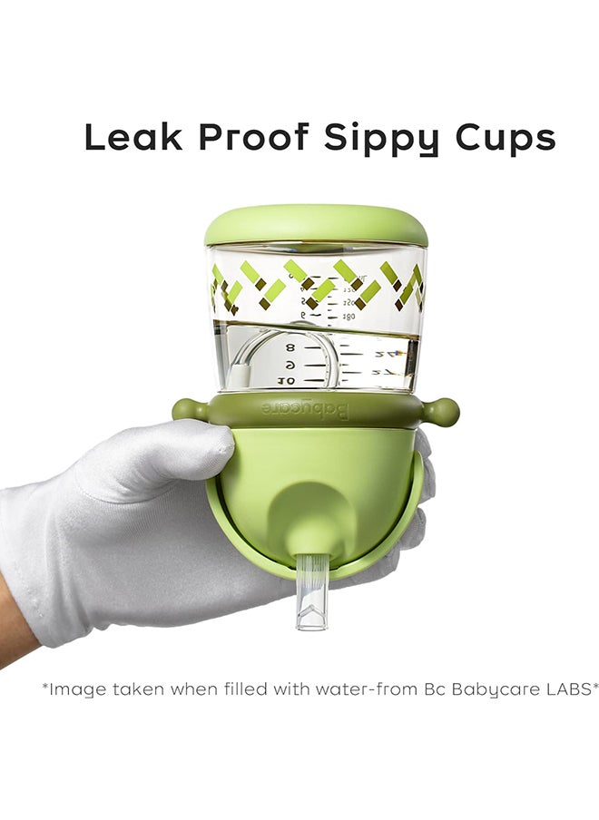 Babycare - T-Rex Toby Sippy Cup, Vogel Powder, 300 ml, BPA-Free, Leak-Proof, Non-Toxic, Easy Grip Handle, Safe for Toddlers, Spill-Proof Design, Durable, Portable, Ideal for Baby Feeding
