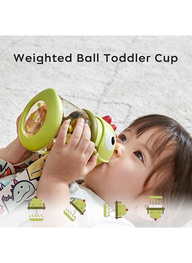 Babycare - T-Rex Toby Sippy Cup, Vogel Powder, 300 ml, BPA-Free, Leak-Proof, Non-Toxic, Easy Grip Handle, Safe for Toddlers, Spill-Proof Design, Durable, Portable, Ideal for Baby Feeding