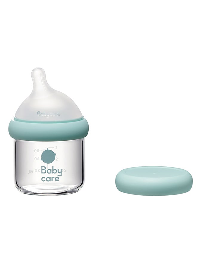 Babycare - Nopayon Pro Bottle, Glacier Blue, 80 ml, for 0 –1 Month, BPA-Free, Anti-Colic Design, Non-Toxic, Leak-Proof, Soft Nipple, Easy to Clean, Safe for Newborns, Ideal for Breastfeeding Transition