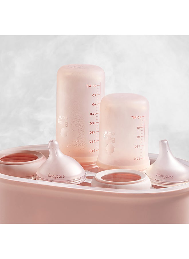 Babycare - Nopayon Pro Bottle, Pink, 240 ml, Large Flow, BPA-Free, Anti-Colic Design, Non-Toxic, Leak-Proof, Soft Silicone Nipple, Easy to Clean, Safe for Babies, Ideal for Feeding Transition