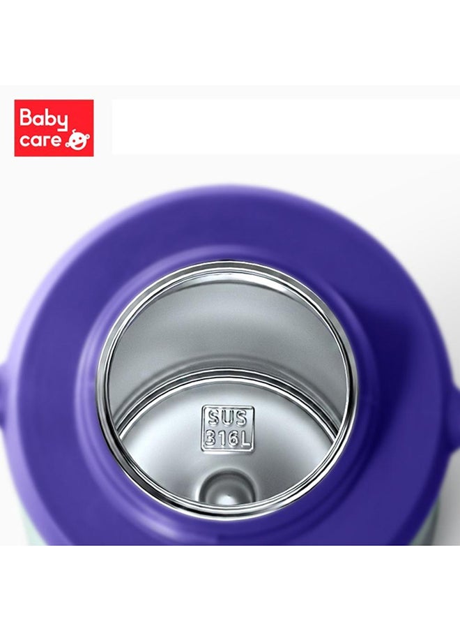 Babycare - T-Rex Toby Vacuum Bottle, Khata White, 300 ml, BPA-Free, Leak-Proof, Double-Walled Insulation, Non-Toxic, Easy Grip, Portable, Durable, Safe for Toddlers, Ideal for Hot and Cold Drinks