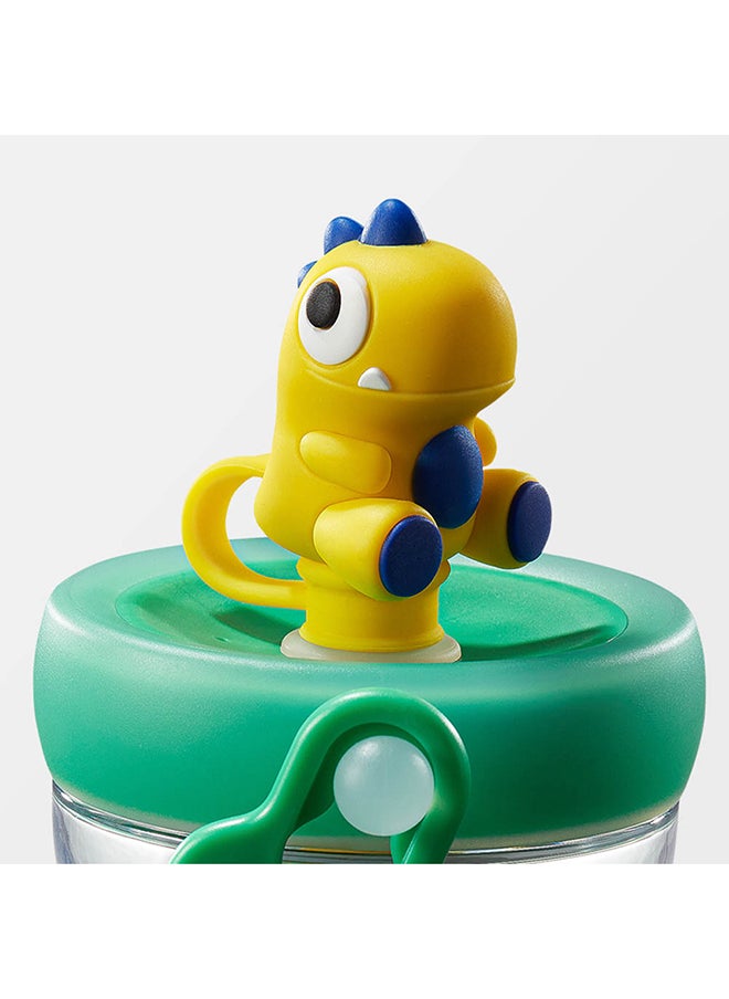 Babycare - T-Rex Toby Water Bottle, Green, 500 ml, BPA-Free, Leak-Proof, Non-Toxic, Easy Grip Handle, Durable, Portable, Safe for Toddlers, Spill-Proof Design, Ideal for Baby Hydration
