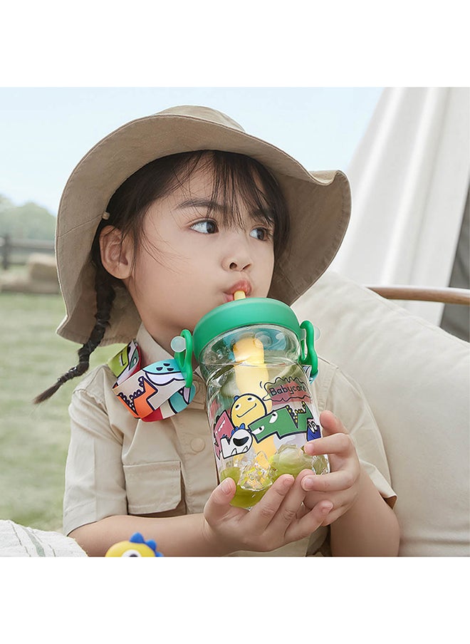 Babycare - T-Rex Toby Water Bottle, Green, 500 ml, BPA-Free, Leak-Proof, Non-Toxic, Easy Grip Handle, Durable, Portable, Safe for Toddlers, Spill-Proof Design, Ideal for Baby Hydration