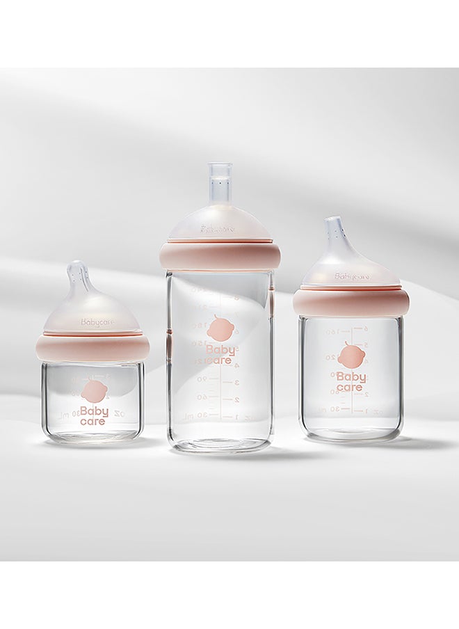 Babycare - Nopayon Pro Bottle, Weir Pink, 80 ml, for 0 –1 Month, BPA-Free, Anti-Colic Design, Non-Toxic, Leak-Proof, Soft Nipple, Easy to Clean, Safe for Newborns, Ideal for Breastfeeding Transition