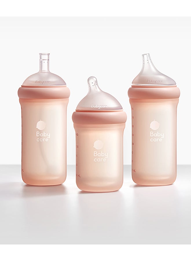 Babycare - Nopayon Pro Bottle, Pink, 160 ml, Small Flow, BPA-Free, Anti-Colic Design, Non-Toxic, Leak-Proof, Soft Silicone Nipple, Easy to Clean, Safe for Babies, Ideal for Feeding Transition