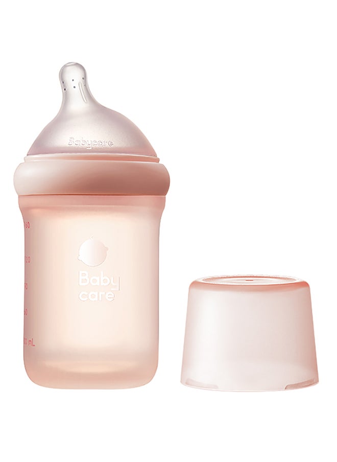 Babycare - Nopayon Pro Bottle, Pink, 160 ml, Small Flow, BPA-Free, Anti-Colic Design, Non-Toxic, Leak-Proof, Soft Silicone Nipple, Easy to Clean, Safe for Babies, Ideal for Feeding Transition