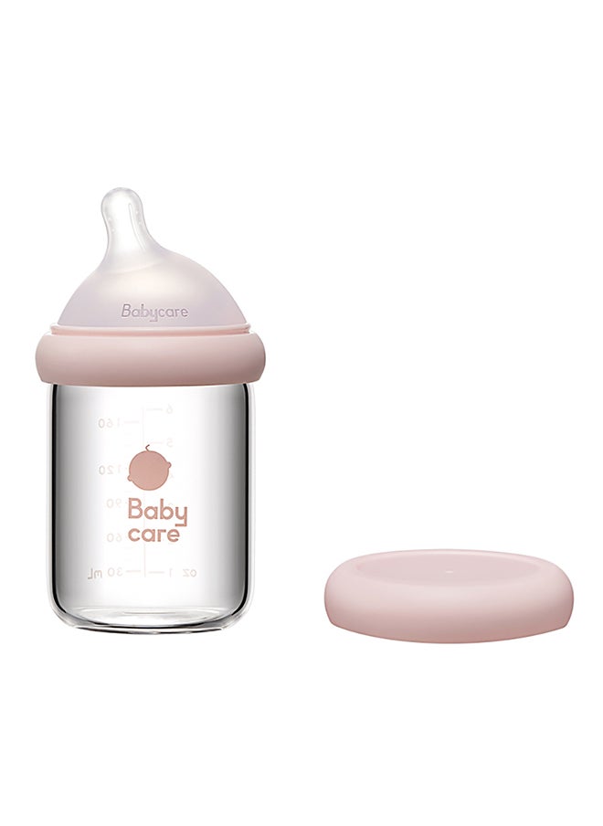 Babycare - Nopayon Pro Bottle, Weir Pink, 160ml Month, BPA-Free, Anti-Colic Design, Non-Toxic, Leak-Proof, Soft Nipple, Easy to Clean, Safe for Newborns, Ideal for Breastfeeding Transition