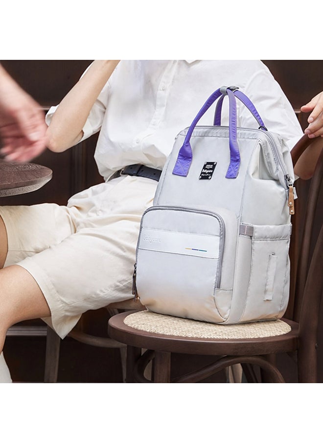 Babycare - On-the-Go Travel Diaper Bag – Compact Grey Baby Organizer with Bottle Holders & Storage Compartments - Larges