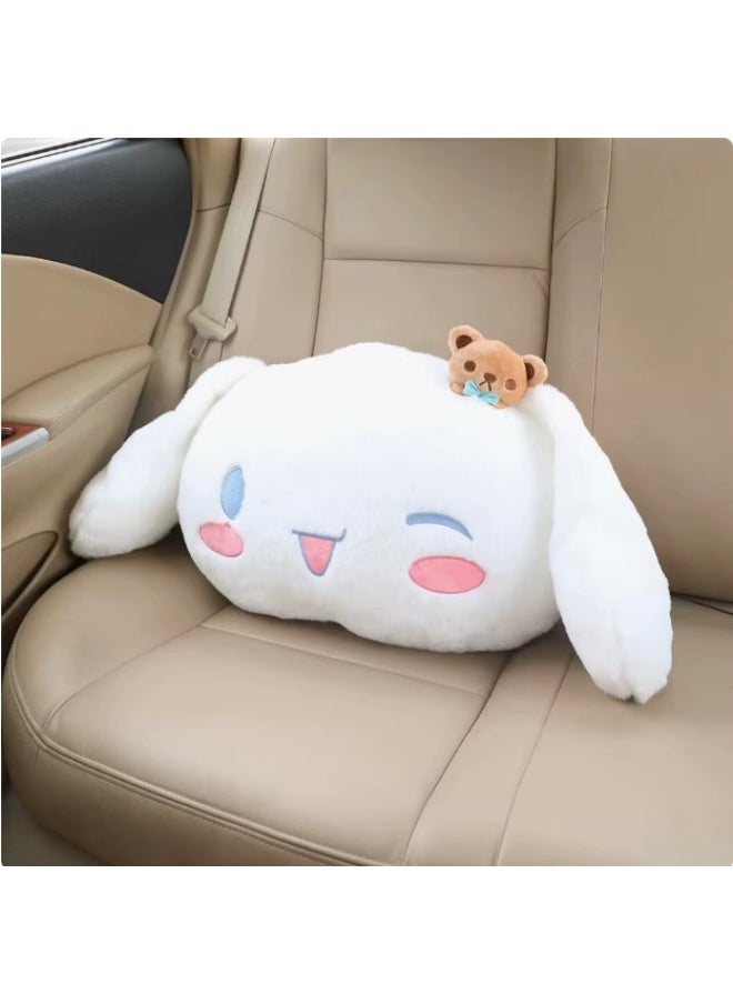 Sanrio Cinnamoroll Plush Pillow – Soft Kawaii Cushion with Teddy Bear Accent, Cute Decorative Pillow for Bedroom
