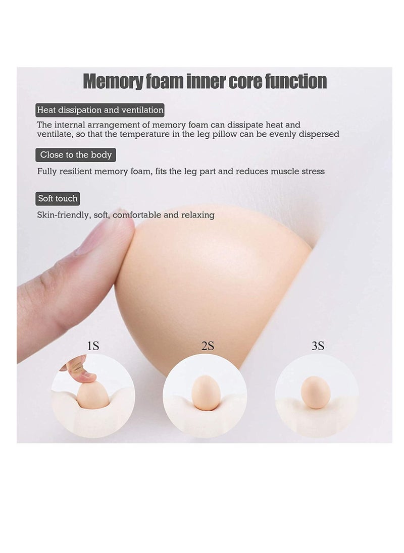 Knee Pillow for Side Sleepers with Elastic Strap, Memory Foam Leg Pillow, Ideal Spine Alignment, Hip, Back u0026 Joint Pain Relief , Better Sleeping Breathable Washable Cover