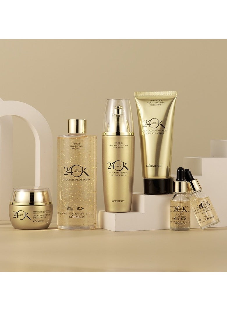 24K Gold Skincare Set  Gentle Cleansing, Deep Nourishment & Radiant Skin