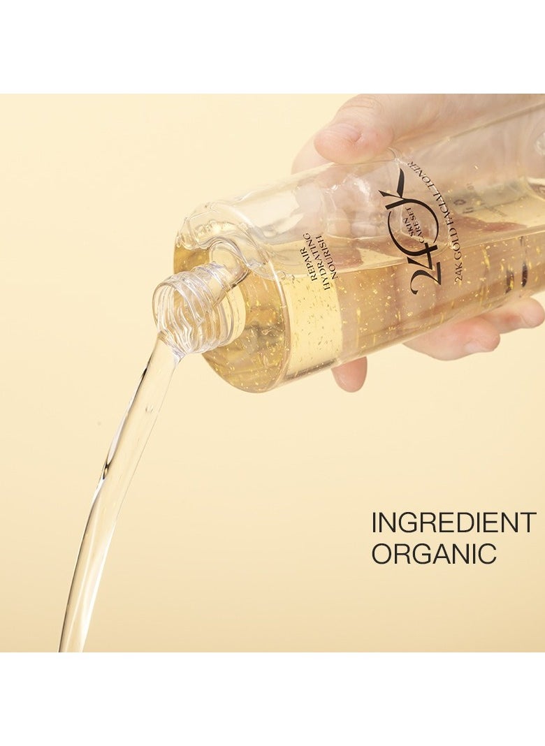 24K Gold Skincare Set  Gentle Cleansing, Deep Nourishment & Radiant Skin