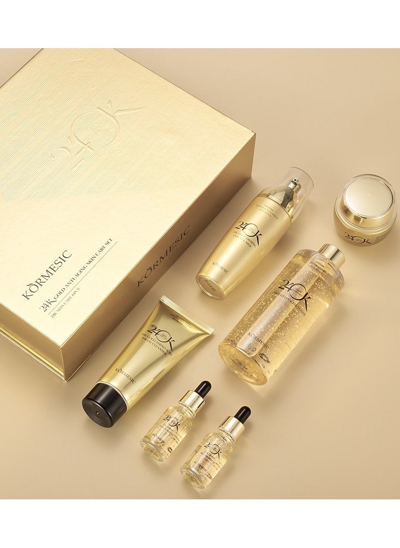 24K Gold Skincare Set  Gentle Cleansing, Deep Nourishment & Radiant Skin