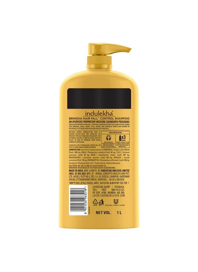Indulekha Bringha Shampoo 1L|| Proprietary Ayurvedic Medicine for Hairfall|| 1L