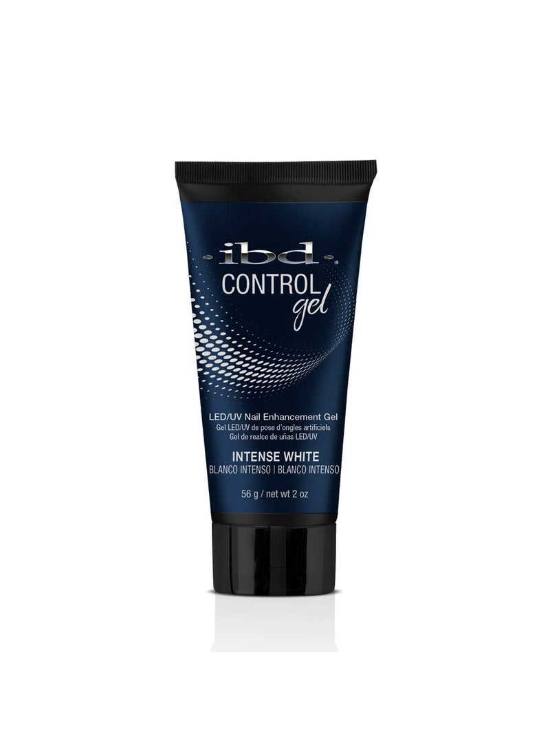 IBD Pro-Hybrid Nail Control Gel, Intense White LED/UV Nail Enhancement Gel, 2 oz