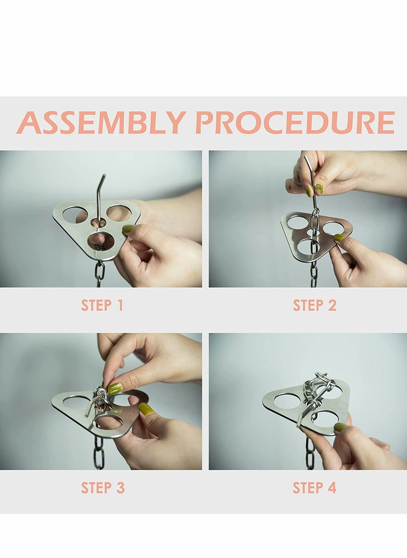 Camping Tripod Board with Adjustable Chain For Suspending Pots over Fire Cooking By Turning Branches into Campfire Tripod  Outdoor Equipment