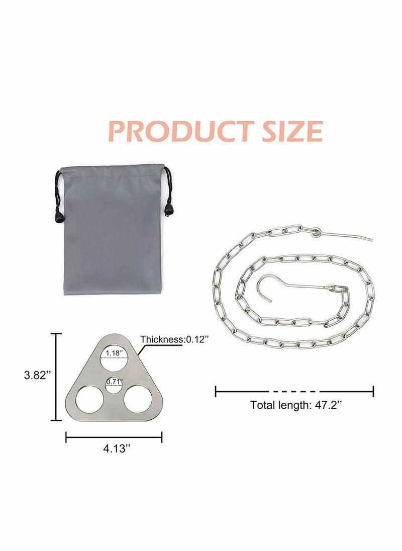 Camping Tripod Board with Adjustable Chain For Suspending Pots over Fire Cooking By Turning Branches into Campfire Tripod  Outdoor Equipment