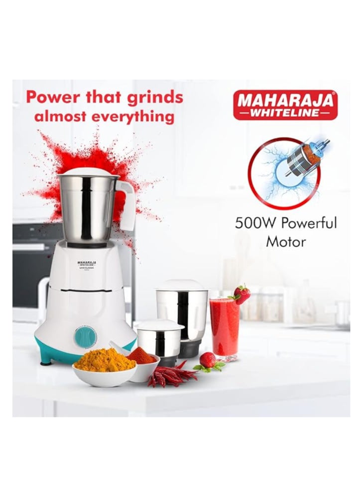 Maharaja Whiteline Livo Classic Mixer Grinder, 500W