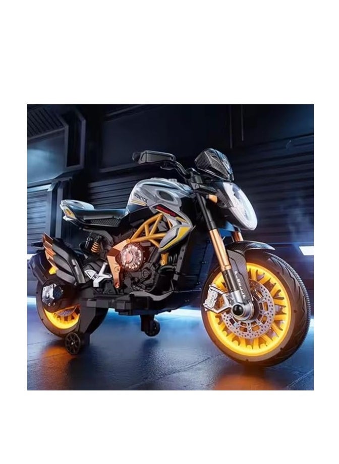 StopShop - Kids Electric Motorcycle - 12V Battery - Rechargeable Electric Bike For Kids with Training Wheels