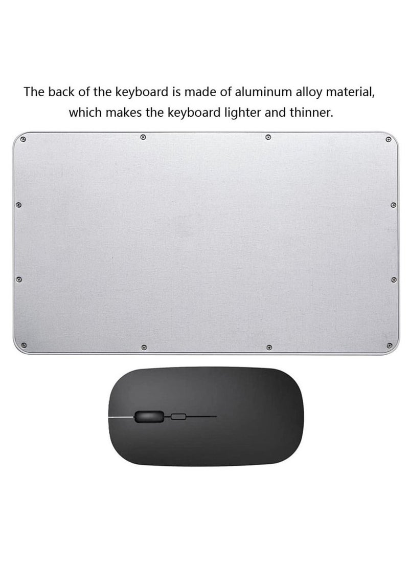 Rechargeable Bluetooth Keyboard and Mouse Combo Ultra-Slim Portable Compact Wireless Mouse Keyboard Set for Android Windows Tablet Cell Phone iPhone iPad Pro Air Mini, iPad OS/iOS 13 and above (Black)
