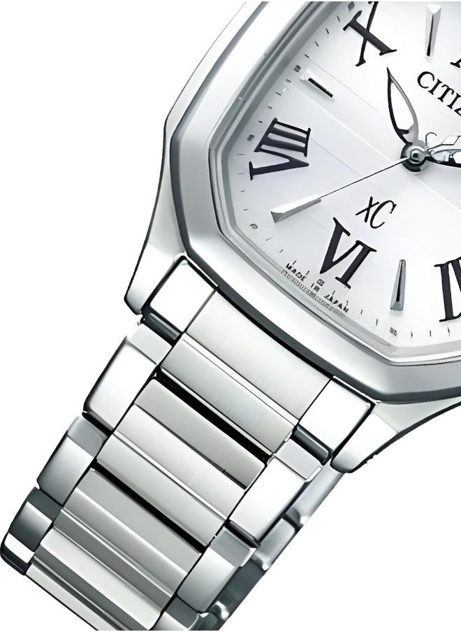 Citizen ES5050-57A Ladies Stainless Steel Eco-Drive Watch - White Dial Sapphire Mirror Classic Design