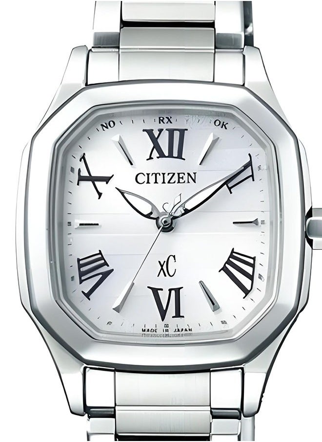 Citizen ES5050-57A Ladies Stainless Steel Eco-Drive Watch - White Dial Sapphire Mirror Classic Design