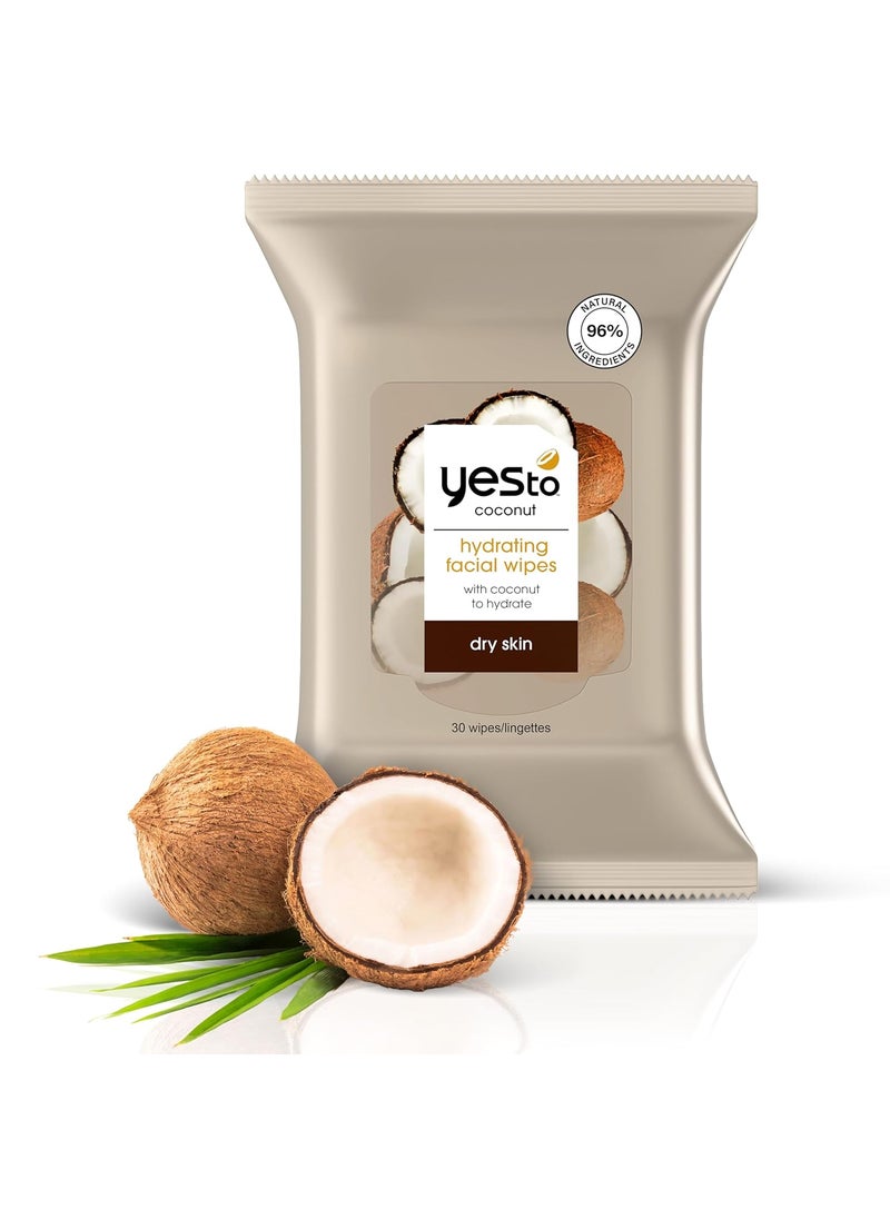 Yes To Coconut Cleansing Wipes Brown 30 Count