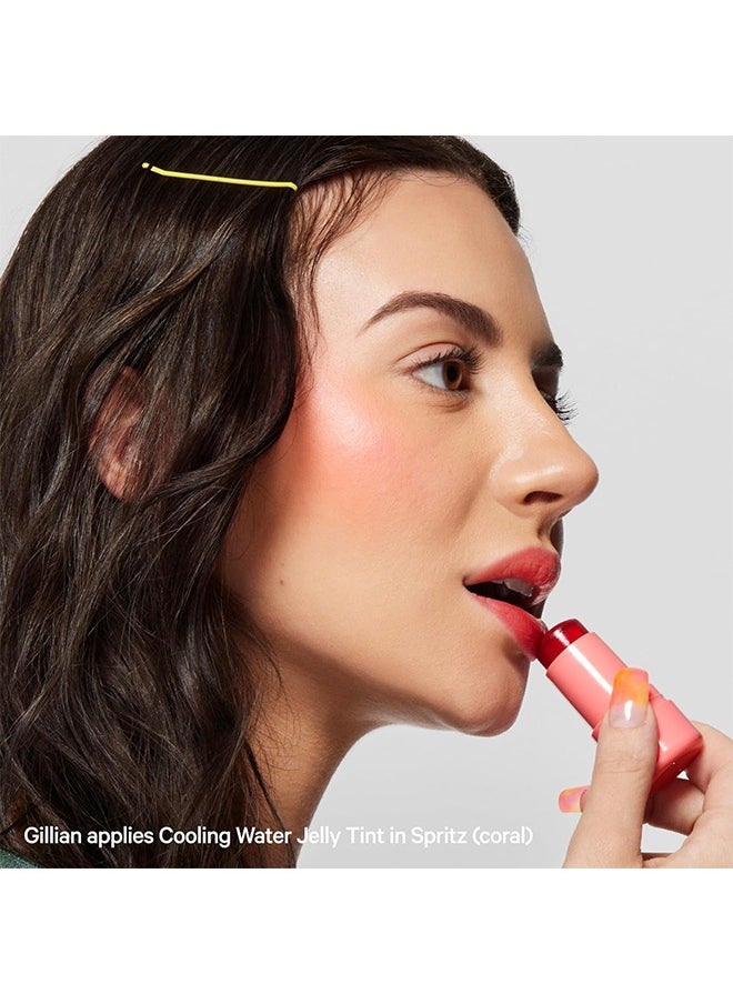 Cooling Water Jelly Tint Lip + Cheek Blush Stain, Blush Stick for Cheeks, Jelly Blush Stick, Longlasting Non-Stick, Paraben-Free, 0.17 oz (Spritz)