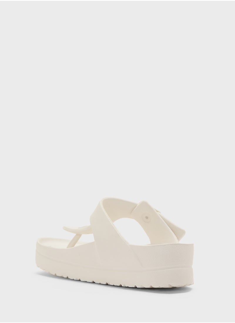 Eva Toe Chunky Flatform Flat Sandal