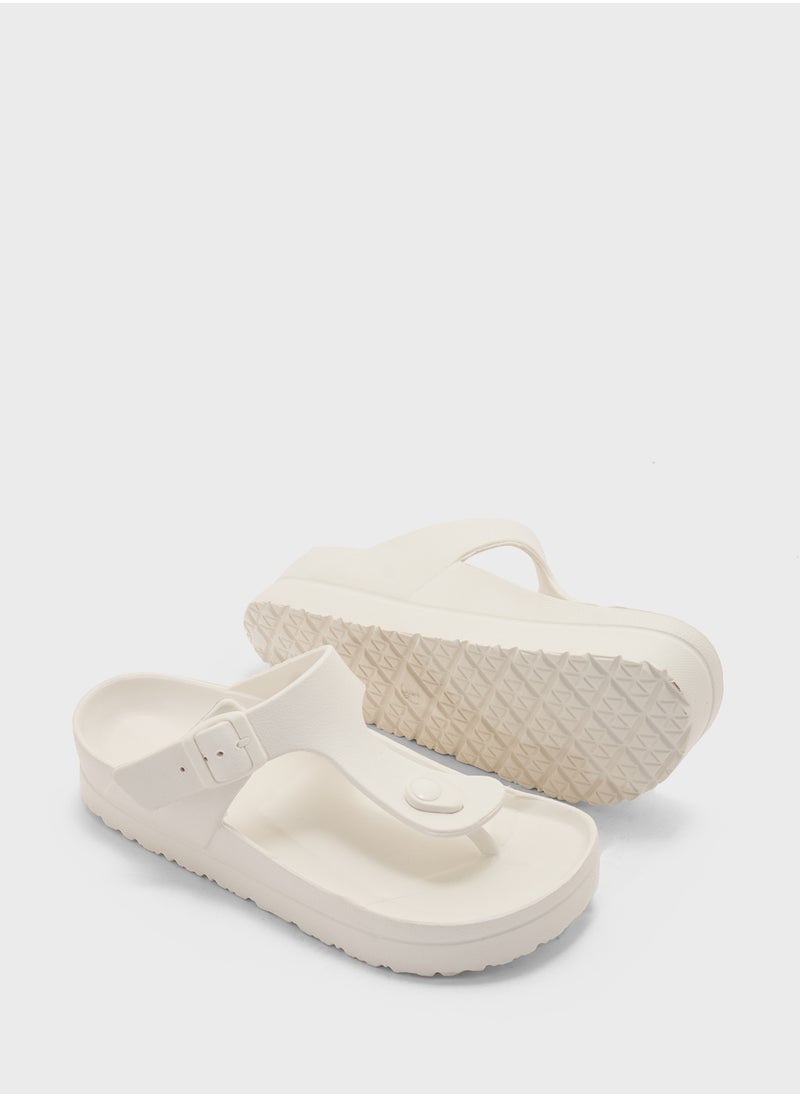 Eva Toe Chunky Flatform Flat Sandal