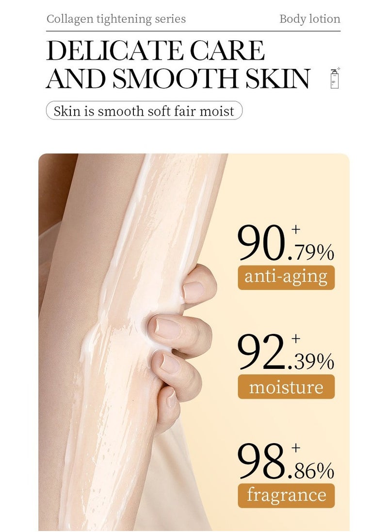 Collagen Anti Wrinkle Body Lotion, Nourishing Whitening Moisturizing Skin Care Cream, Fast Absorbing Anti Ageing, Smooth And Soft Skin Repair Cream To Remove Darkness 300g
