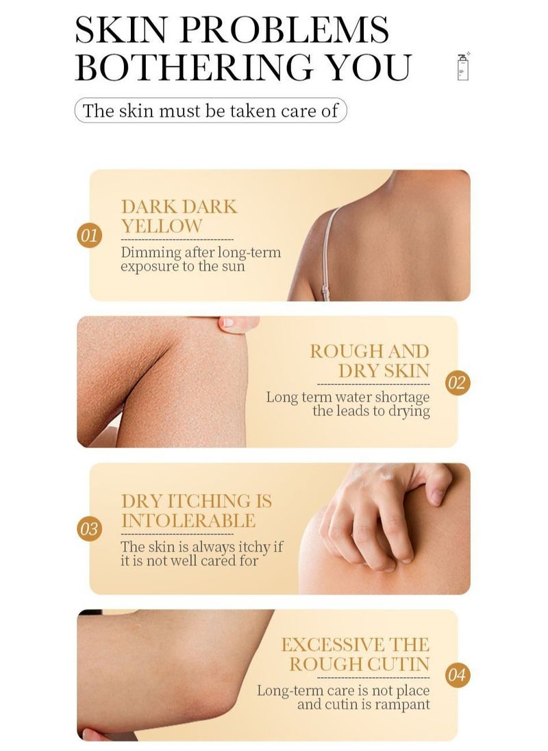 Collagen Anti Wrinkle Body Lotion, Nourishing Whitening Moisturizing Skin Care Cream, Fast Absorbing Anti Ageing, Smooth And Soft Skin Repair Cream To Remove Darkness 300g