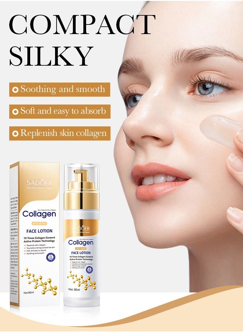 2-PACKS Collagen Anti Wrinkle Nourishing Whitening Moisturizing Skin Care Cream, Fast Absorbing Anti Ageing 80g*2