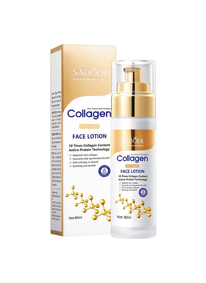 Collagen Anti Wrinkle Nourishing Whitening Moisturizing Skin Care Cream, Fast Absorbing Anti Ageing 80g