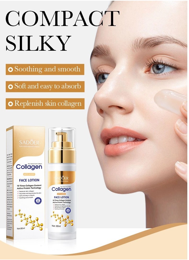 Collagen Anti Wrinkle Nourishing Whitening Moisturizing Skin Care Cream, Fast Absorbing Anti Ageing 80g