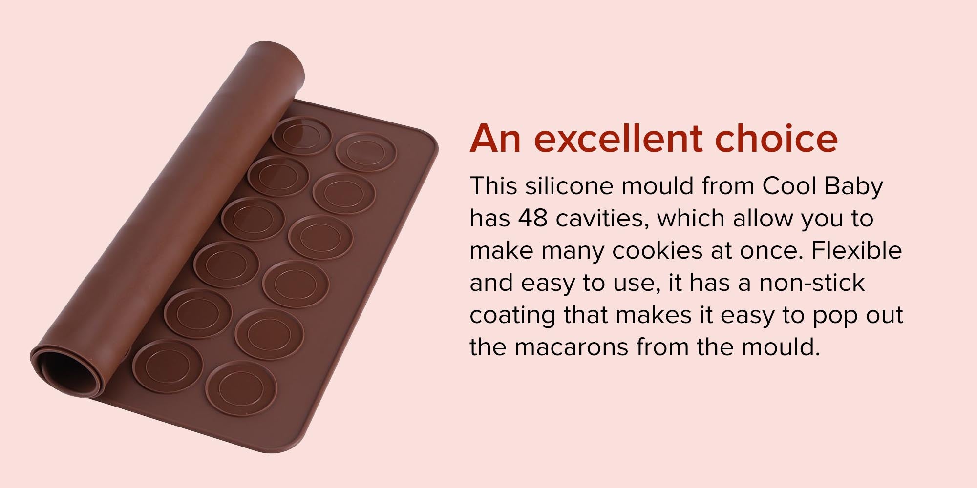 48-Cavity Non Silicone Mould Brown 38x28cm