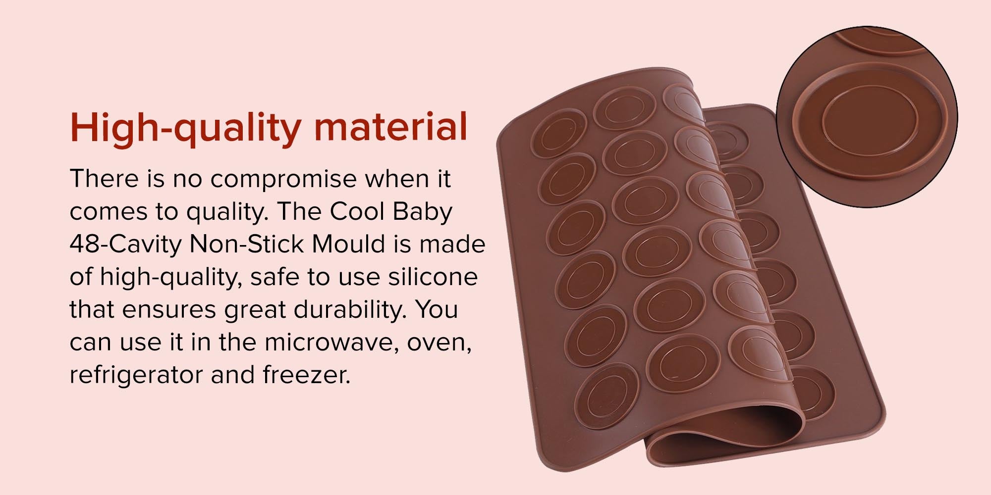 48-Cavity Non Silicone Mould Brown 38x28cm